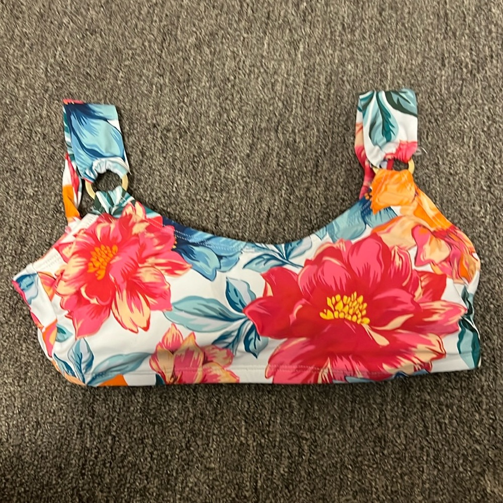 Floral bathing suit top